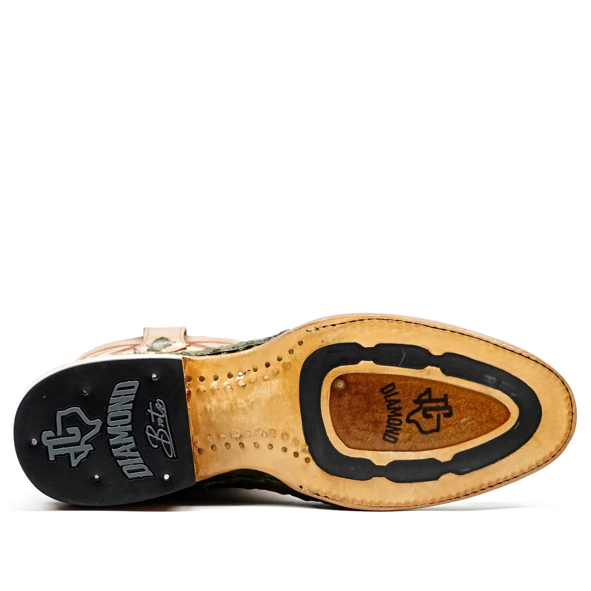Ranger Caiman Belly Boots - Agave - Roper Toe