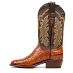 James Alligator Belly Boots - Cognac - Roper Toe