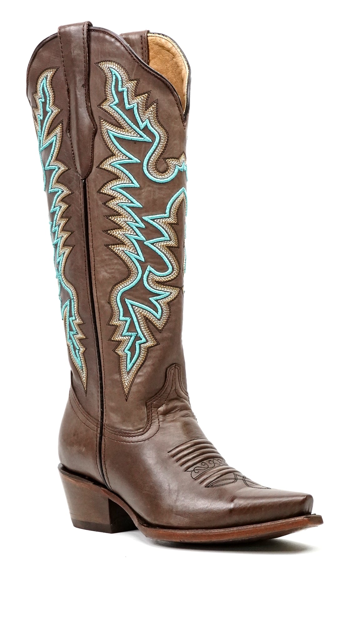 Botas de caña alta Natasha Brown - Punta estrecha (E859)
