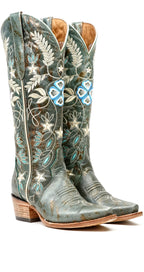 Botas altas Madison Turquoise - Punta fina (E861)