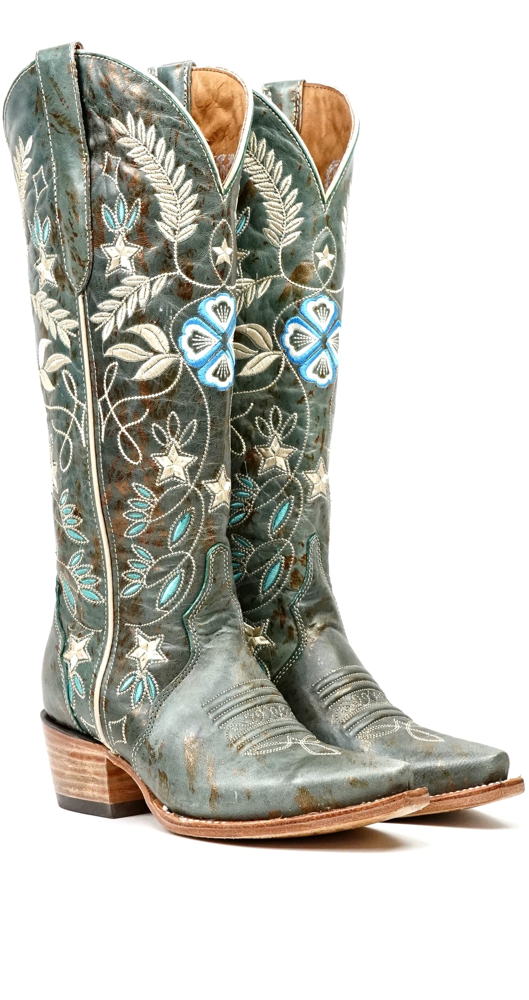 Botas altas Madison Turquoise - Punta fina (E861)