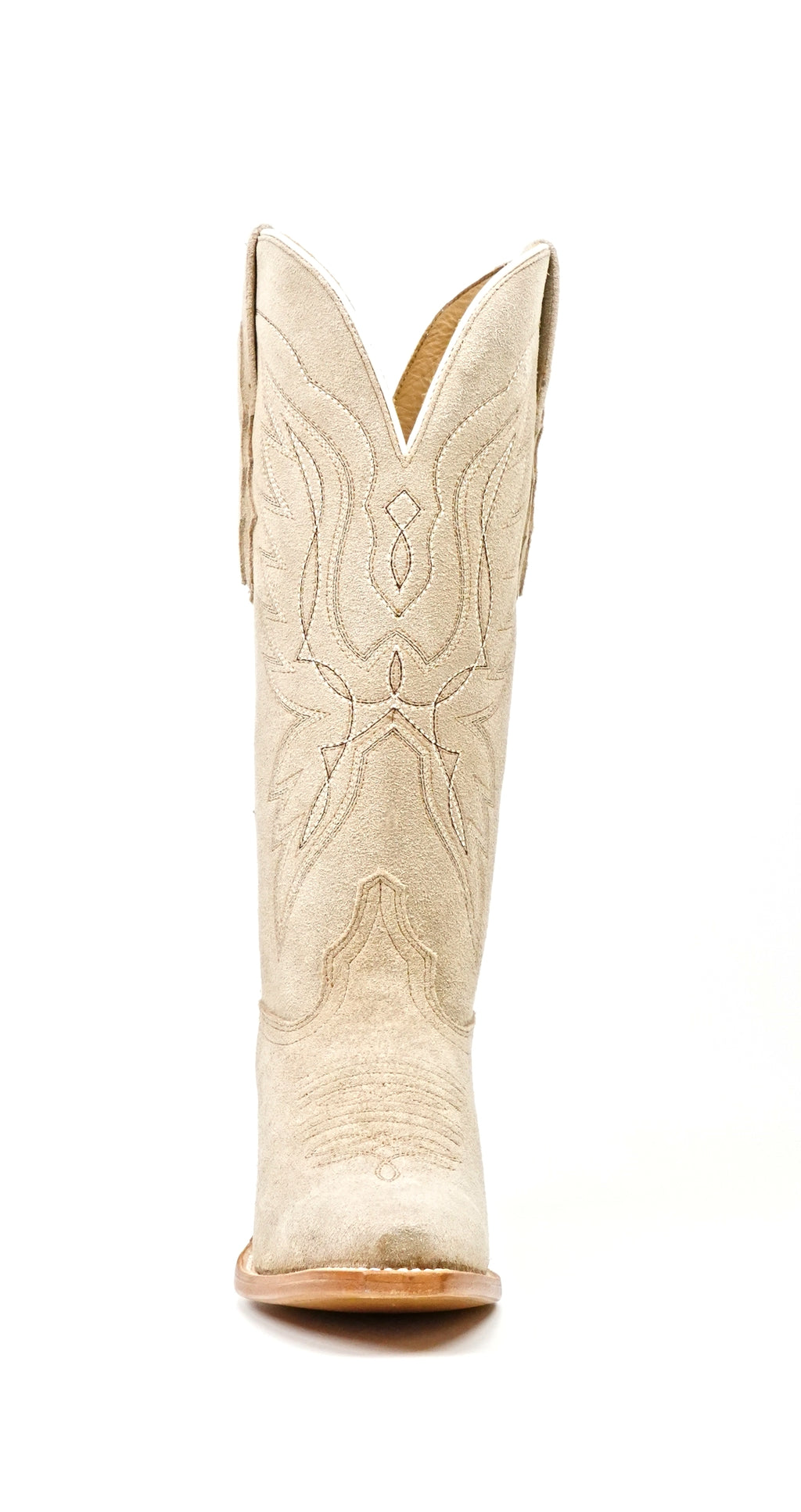 Miranda Suede Khaki Suela de Cuero - Caña Media - Punta de Recorte