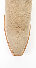 Miranda Suede Khaki Suela de Cuero - Caña Media - Punta de Recorte