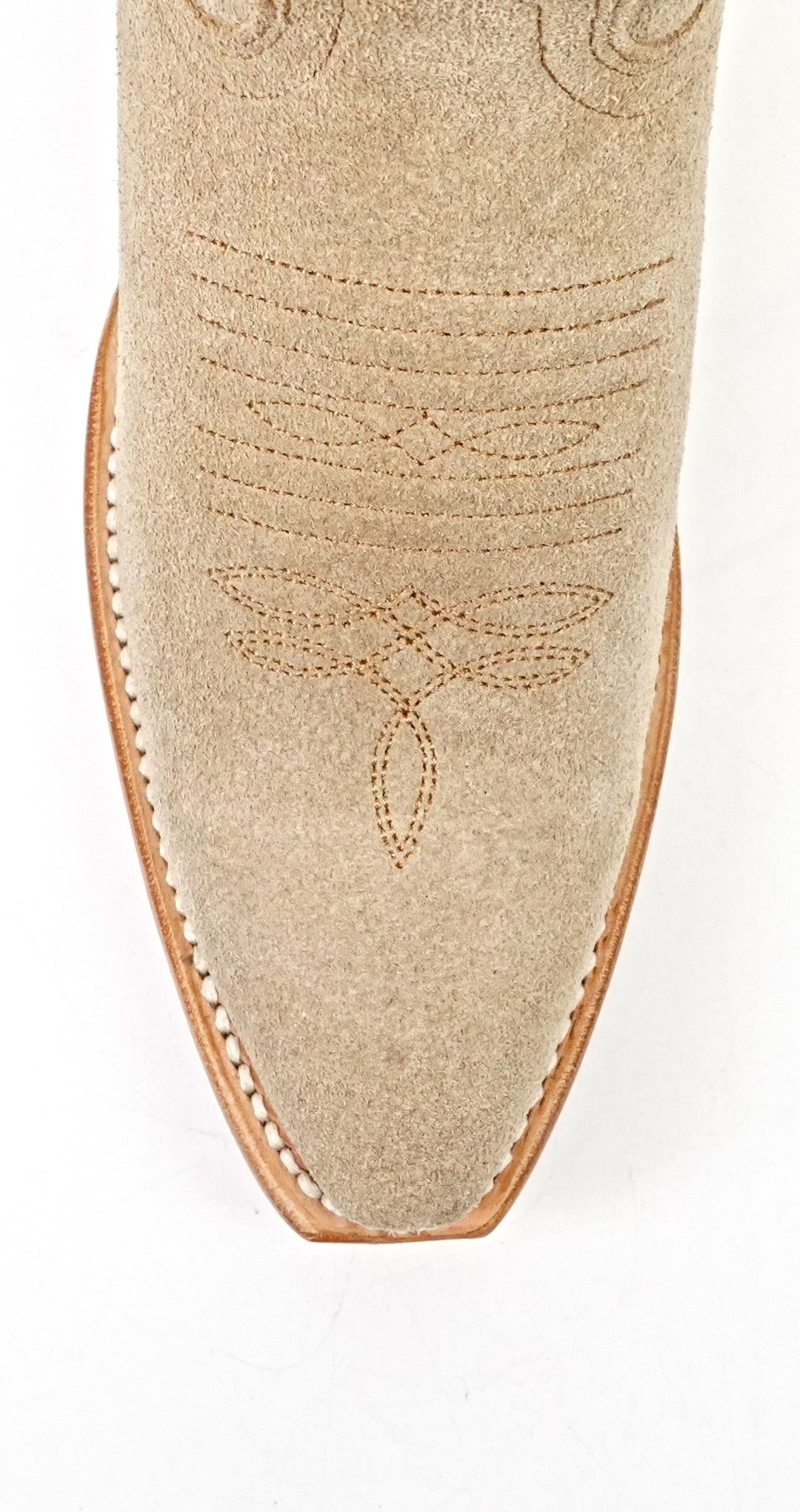 Miranda Suede Khaki Suela de Cuero - Caña Media - Punta de Recorte