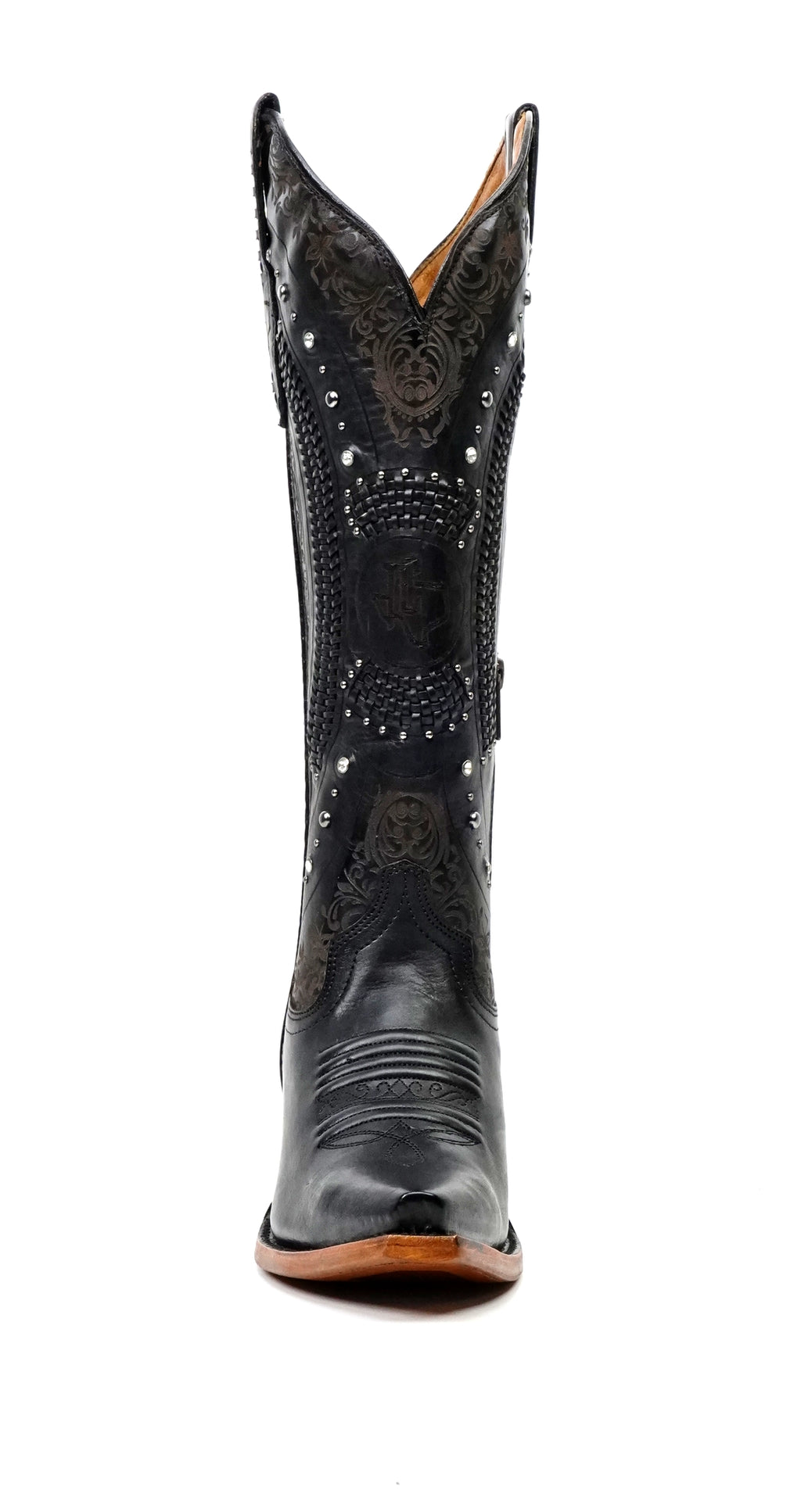 Botas vaqueras de Priscila Cleyton negras - Caña alta - Punta afilada (E871)
