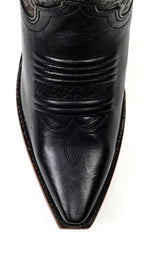 Botas vaqueras de Priscila Cleyton negras - Caña alta - Punta afilada (E871)