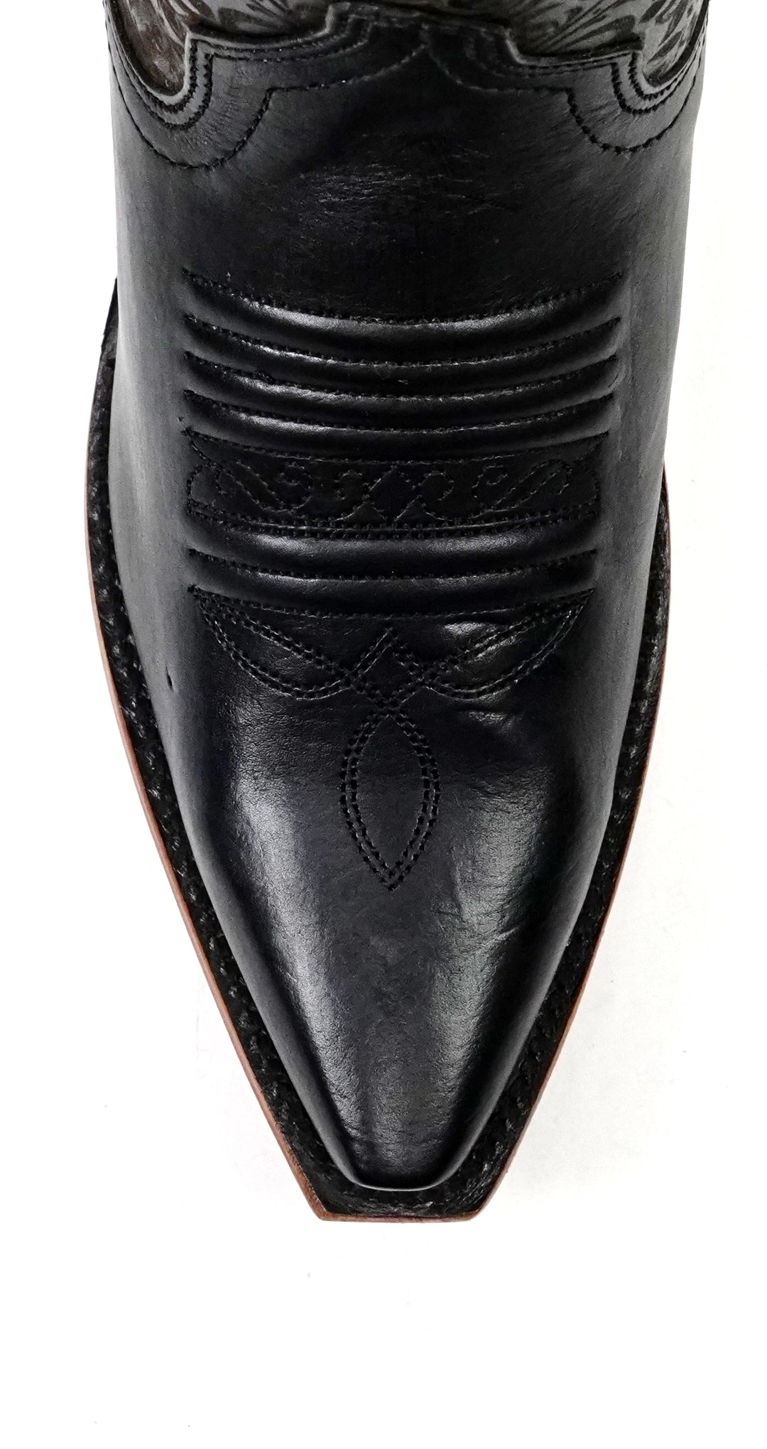 Botas vaqueras de Priscila Cleyton negras - Caña alta - Punta afilada (E871)