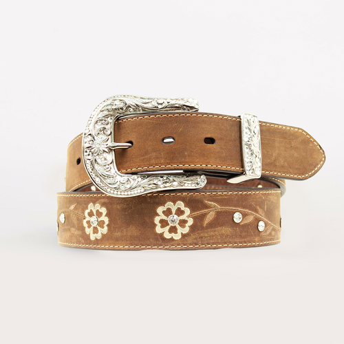 Ariat Womens Floral Rhinestone Concho Belt - A1510202