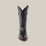 Exotic Full American Alligator - Black - Round Toe