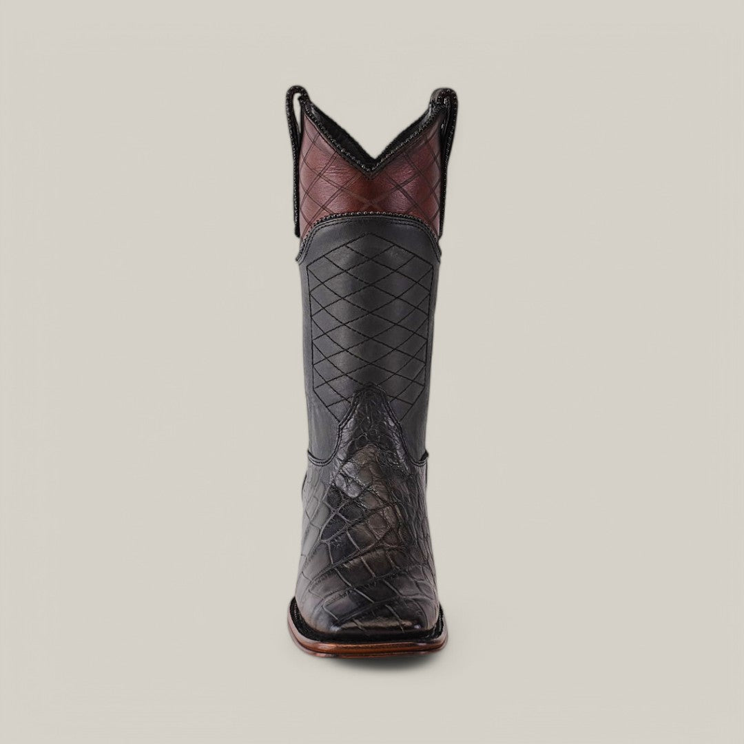 Caimán americano exótico - Gris oscuro - Puntera cuadrada
