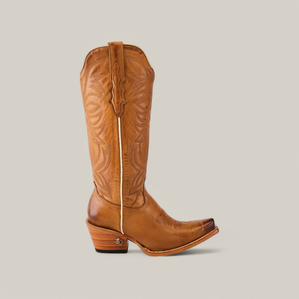 Kellie Clayton Gold Leather Sole - Caña alta - Punta afilada