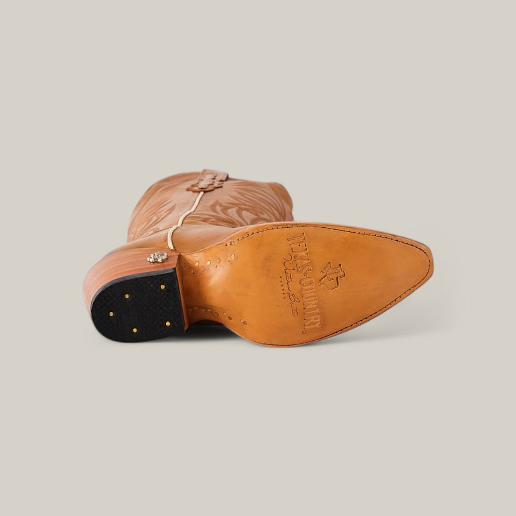 Kellie Clayton Gold Leather Sole - Caña alta - Punta afilada