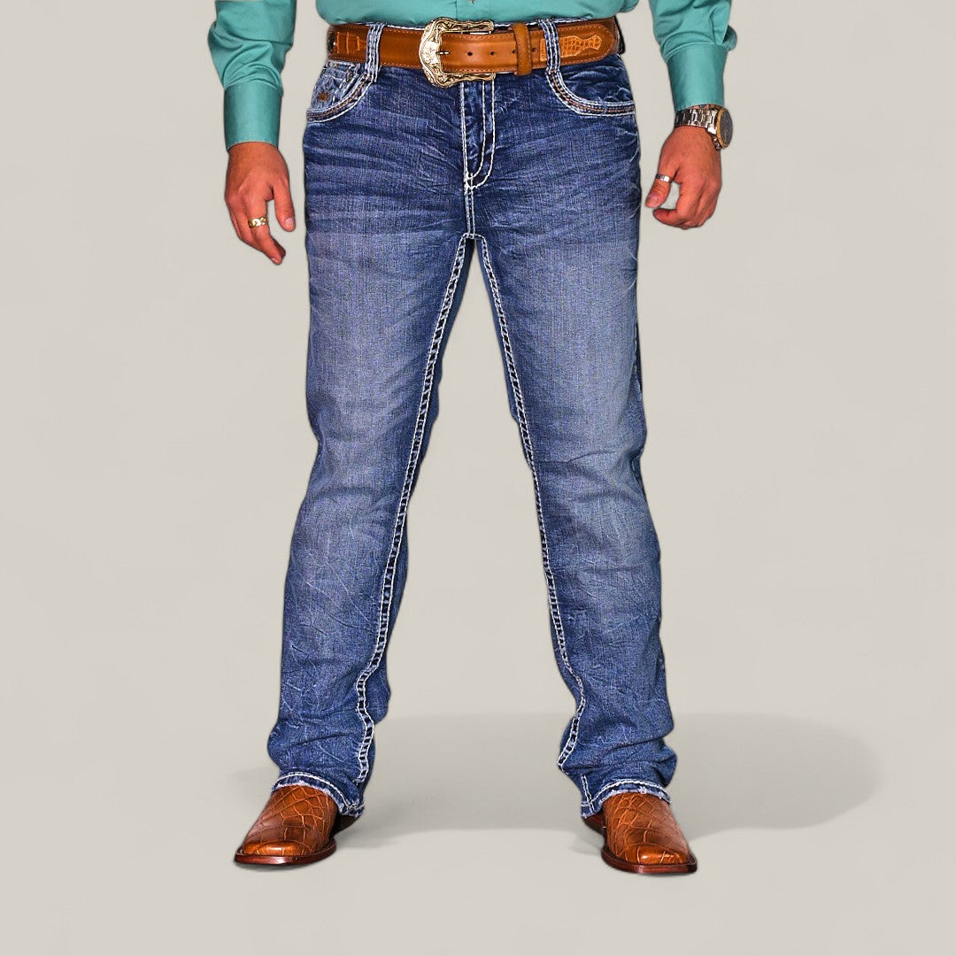 Mens Western Embroidered Jean - AM2283