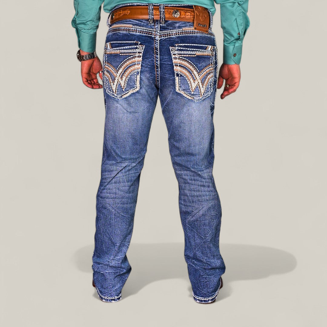 Mens Western Embroidered Jean - AM2283