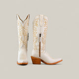 Kellie Frost White Lether Sole - Tall Shaft - Snip Toe
