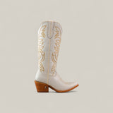 Kellie Frost White Lether Sole - Tall Shaft - Snip Toe
