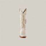 Kellie Frost White Lether Sole - Tall Shaft - Snip Toe