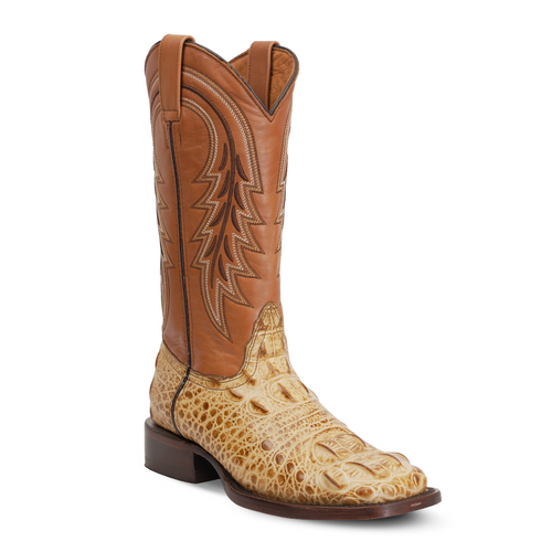 Botas Orix de cabeza de cocodrilo - Piel grabada - Punta cuadrada (E950)