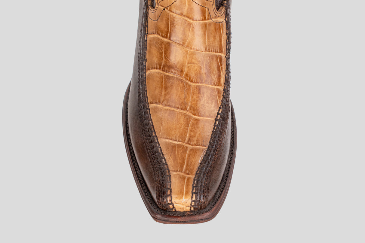 James - Fawn - Narrow square toe - zip