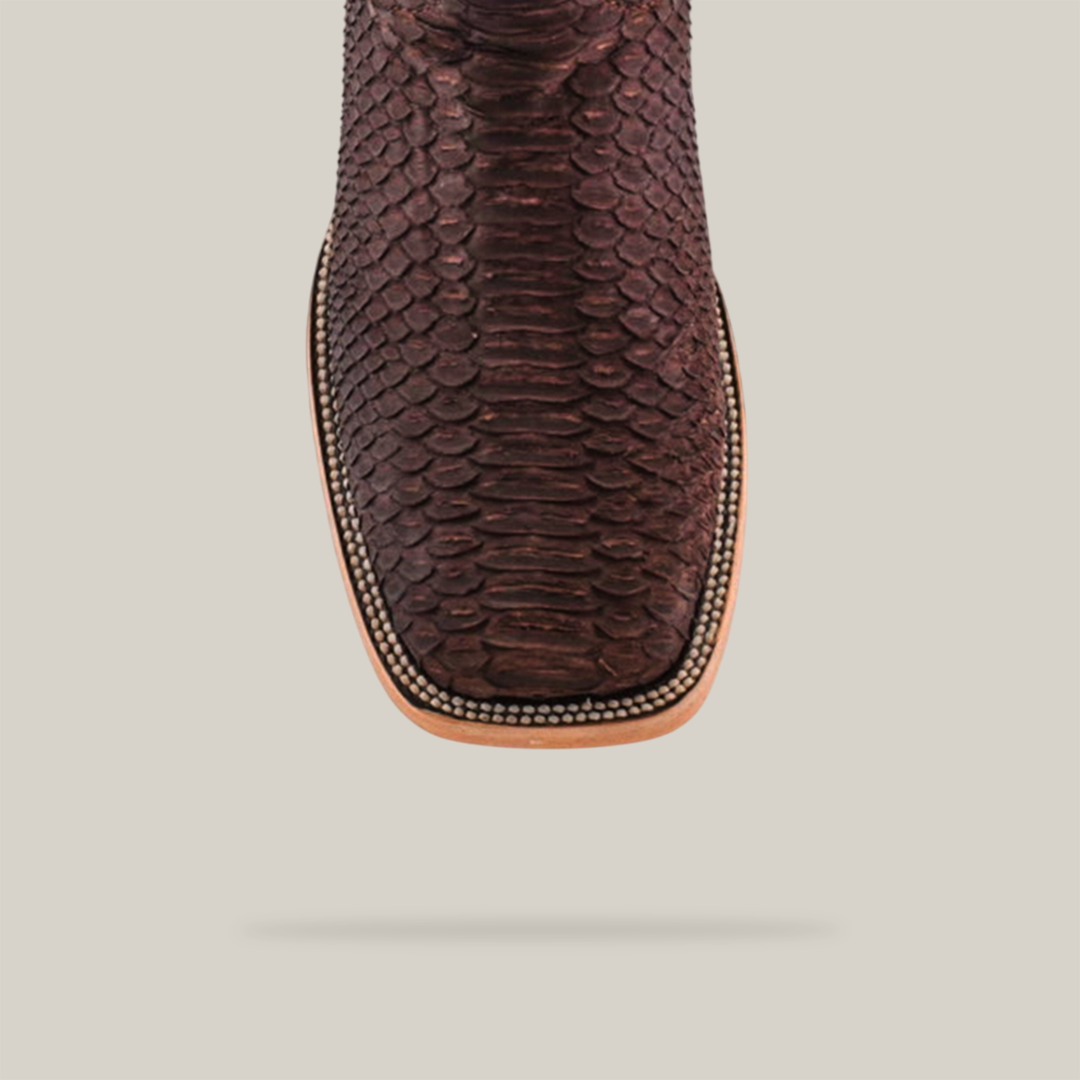 Exotic Python - Matte Brown - Square Toe