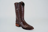 Exotic Full American Alligator - Brown - Round Toe