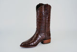 Exotic Full American Alligator - Brown - Round Toe