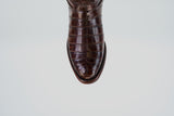 Exotic Full American Alligator - Brown - Round Toe