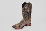 Exotic American Alligator Head - Gray - Square Toe