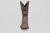Exotic American Alligator Head - Gray - Square Toe