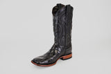 Exotic American Alligator Hornback - Black - Square Toe