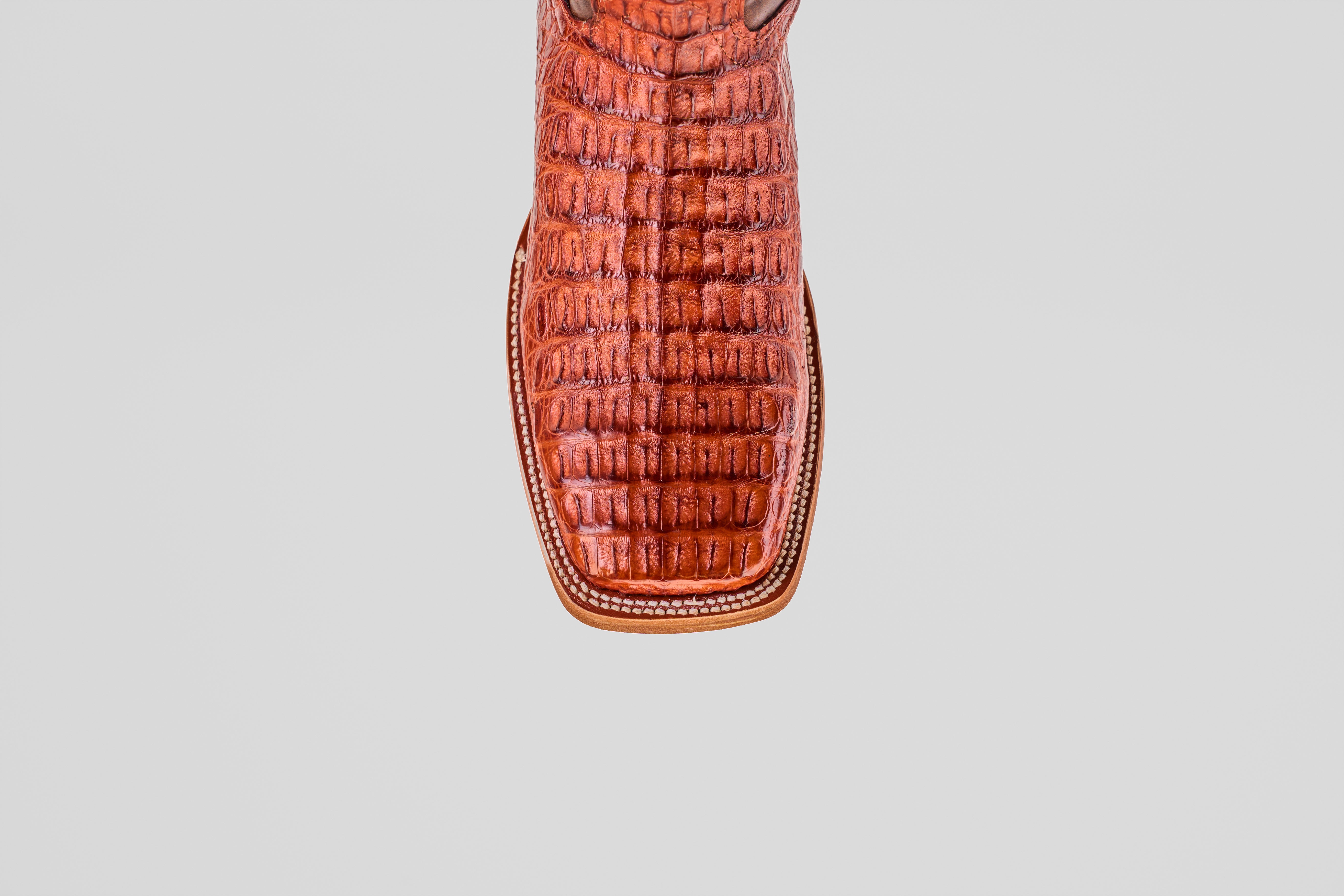 Rhodes Caiman Hornback Boots - Brandy - Square Toe (LM10) – Gomez