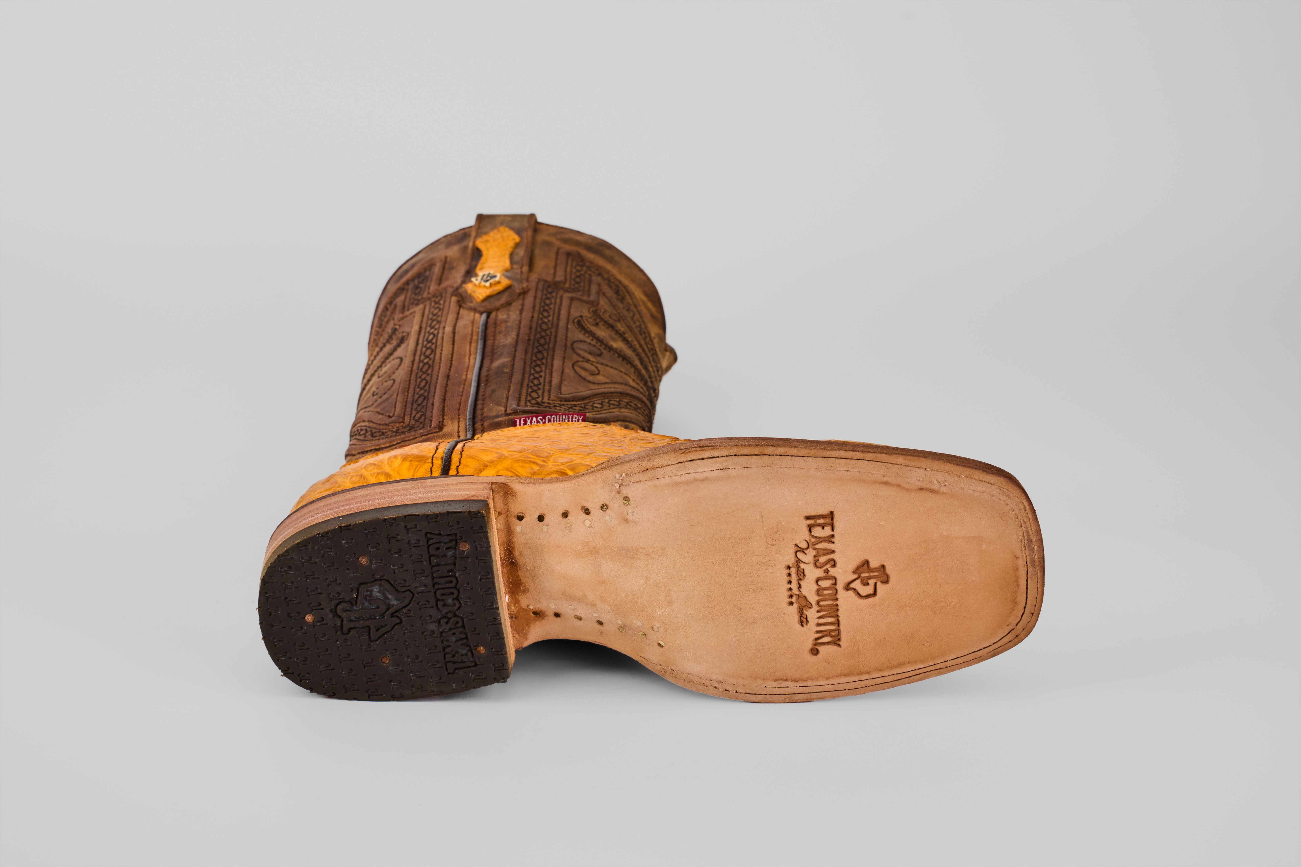 Rhodes Caiman Hornback Boots - Buttercup - Square Toe (LM10
