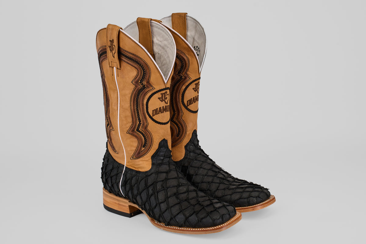 Carter - Black&Gold - Square Toe