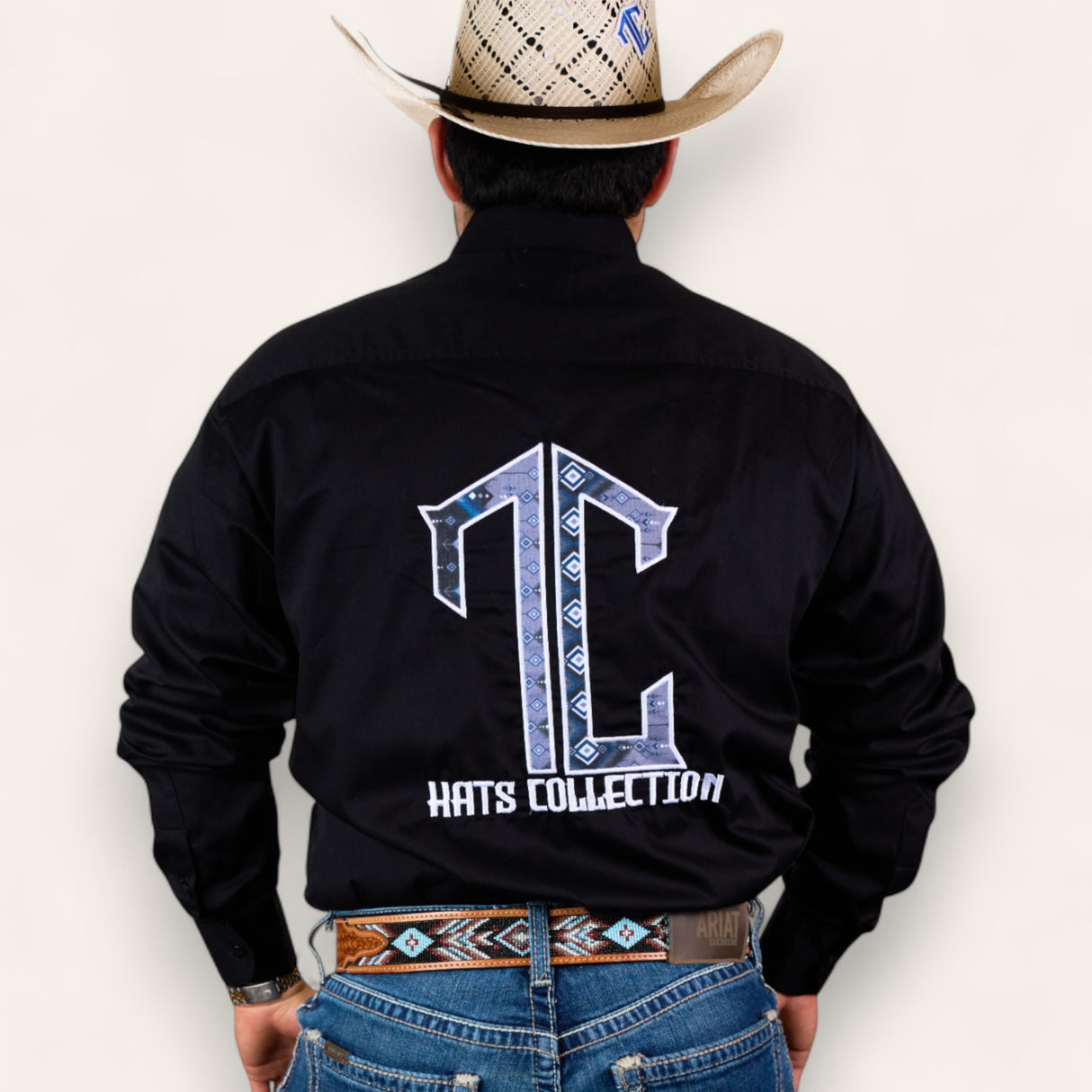 TC Hats - Black Blue Aztec