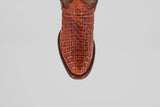 Exotic Caiman Hornback - Brandy - Round Toe