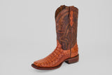 Exotic Caiman Hornback - Brandy - Rodeo Toe
