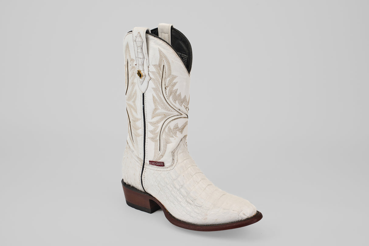 Rhodes HornBack - White - Round Toe