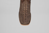 Exotic Full Quilt Ostrich Leg - Matte Orix - Square Toe