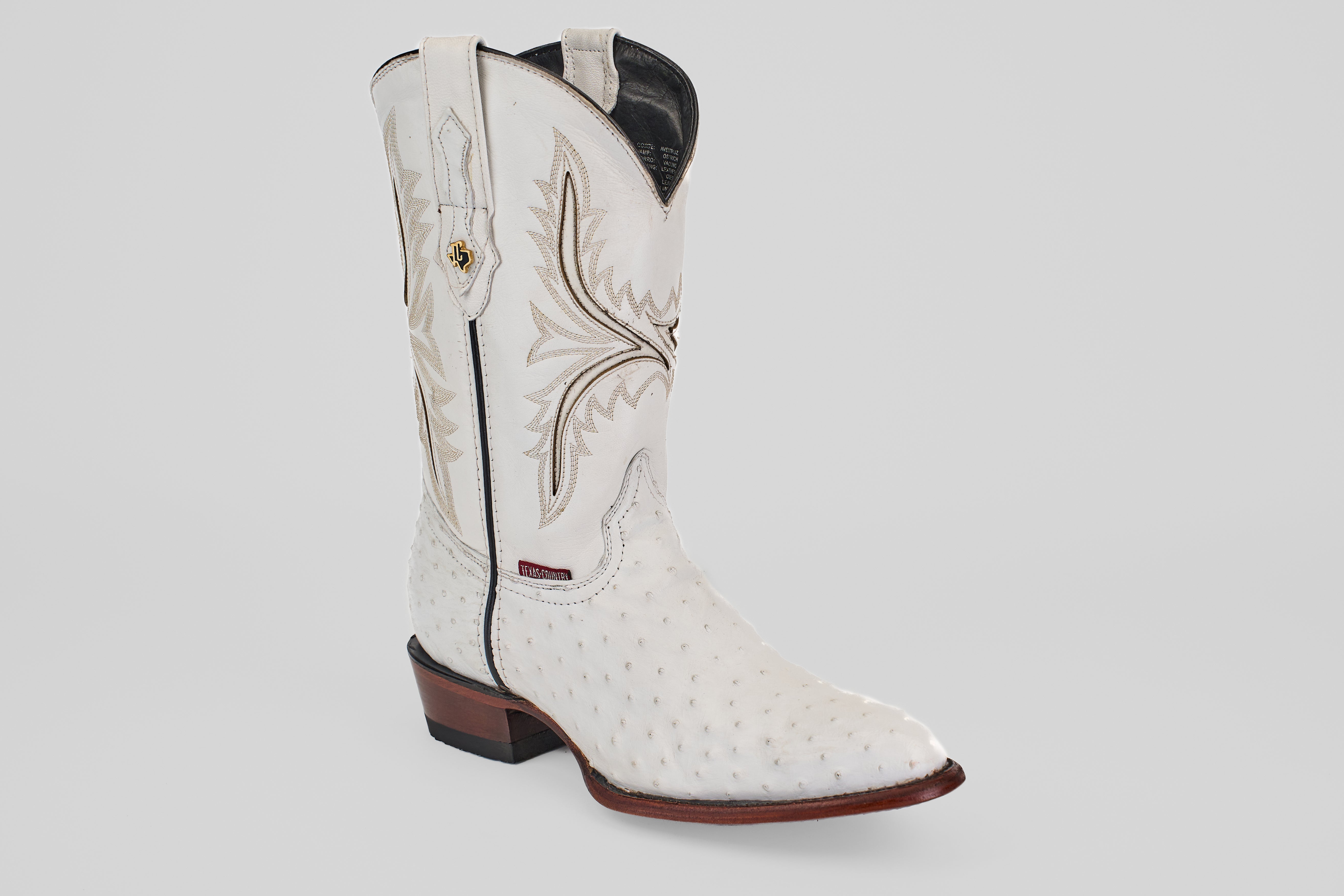 小物 TOE TOE Eltz Shaggy Muffler / white Austin Ostrich Boots - White - Round Toe (AV230) – Gomez Western Wear