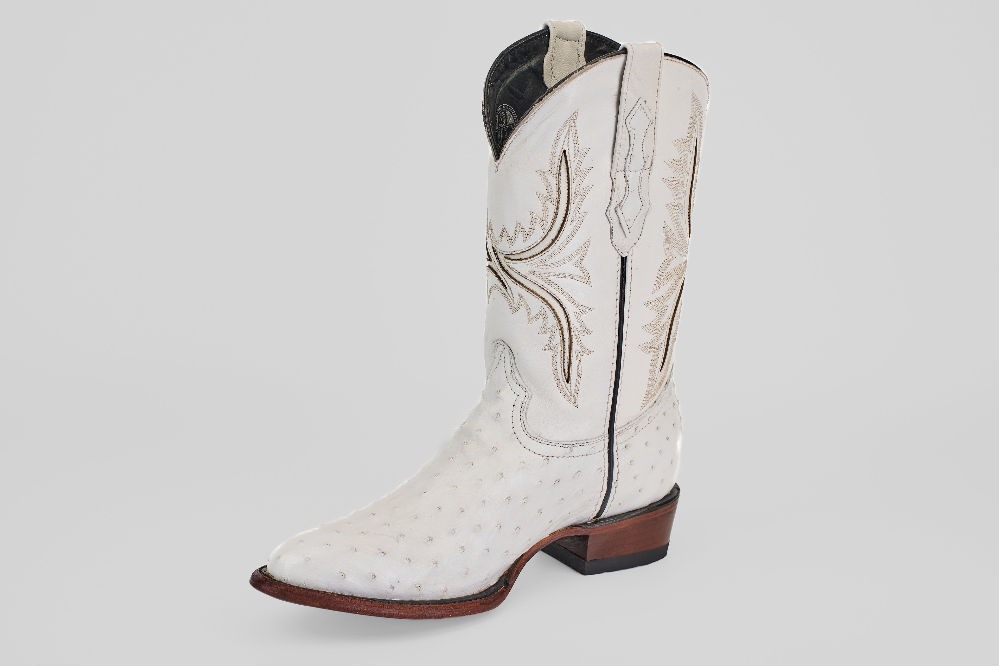Austin Ostrich Boots - White - Round Toe (AV230) US 10 - MX 29 / Oval Austin Ostrich Boots - White - Round Toe (AV230) US 10 - MX 29 / Oval