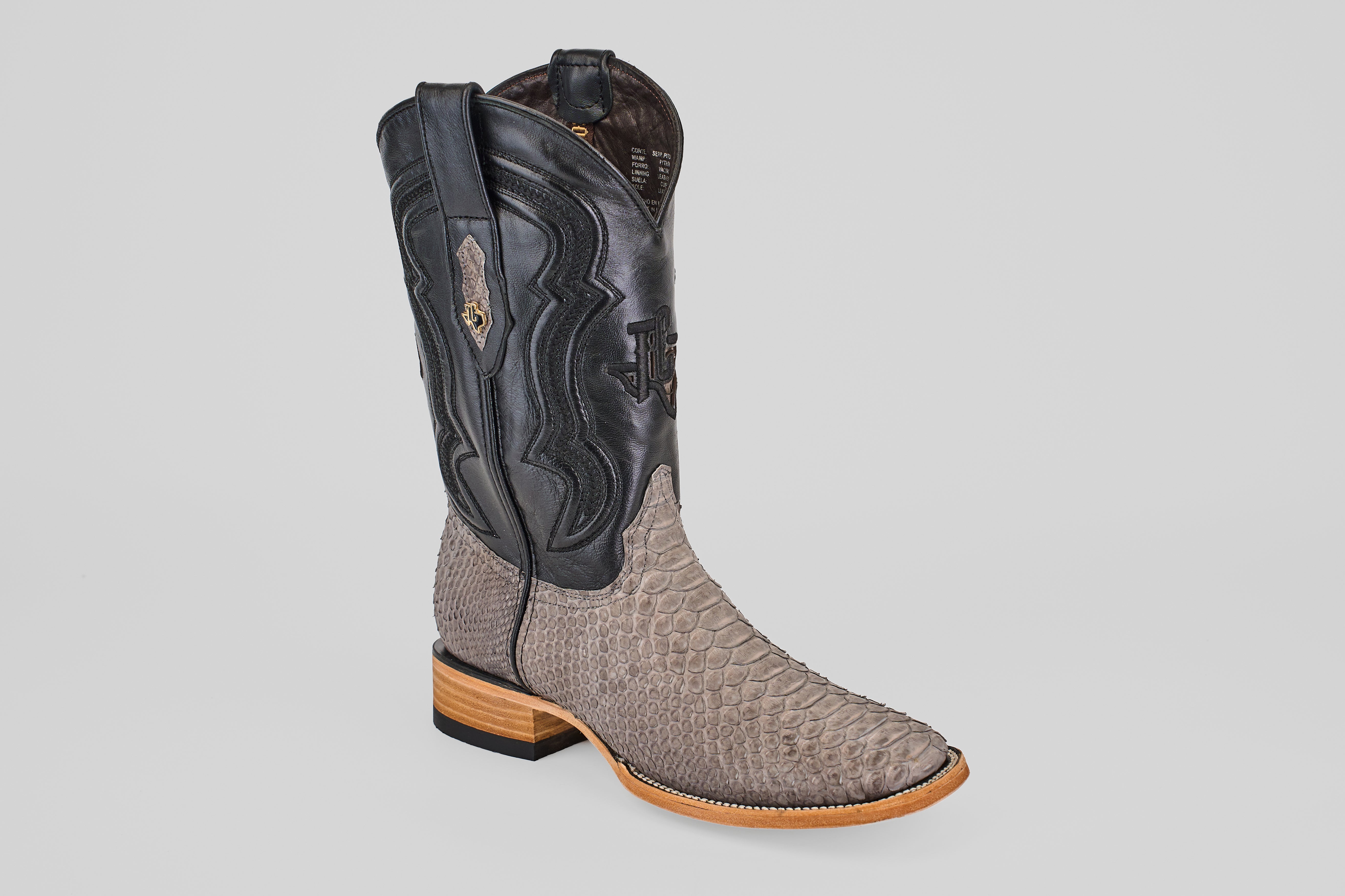 051042●  20aw CUTRATE PYTHON SWING TOP PN30 Python Gris Nobuck H-501 – Gomez Western Wear