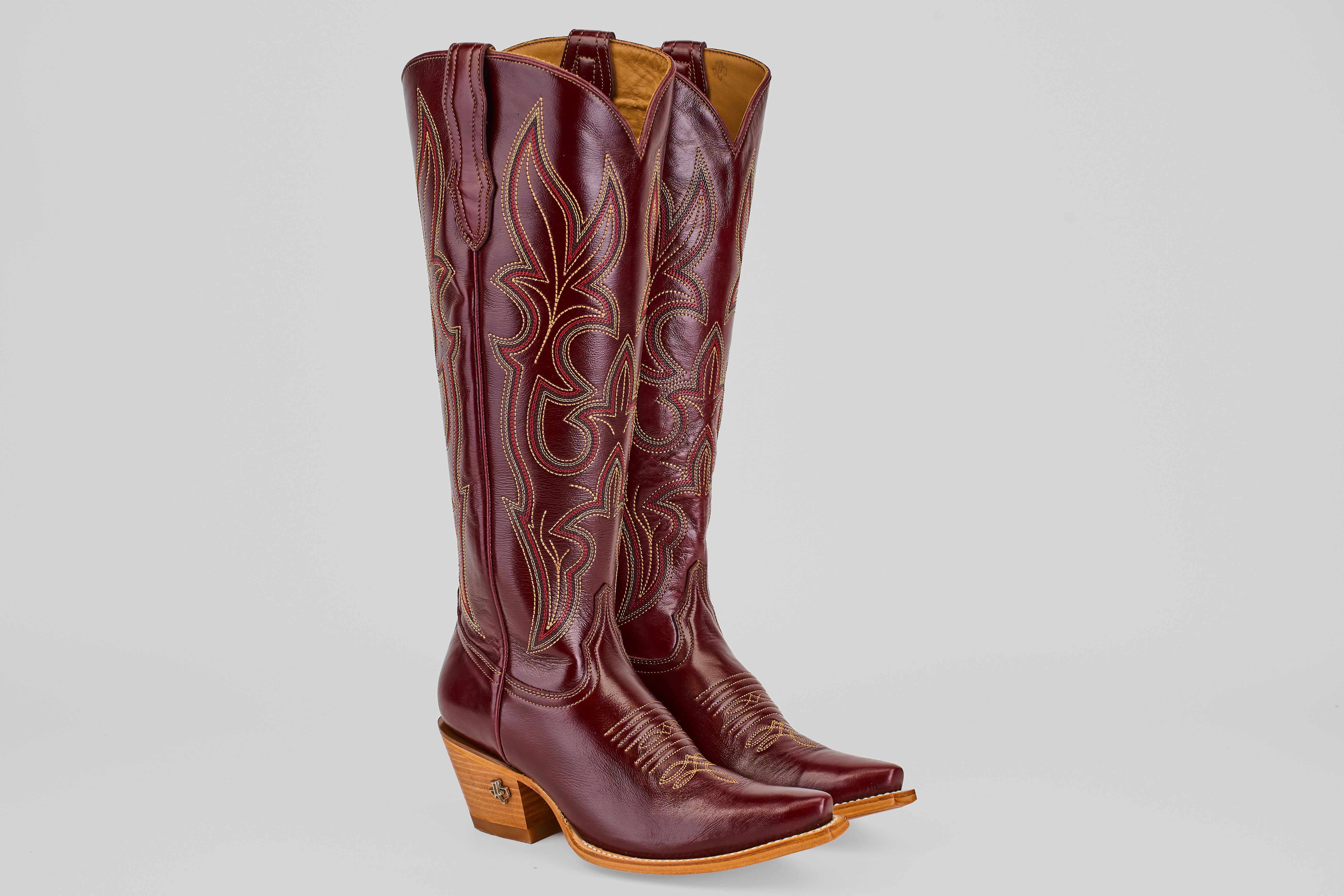 Allison - Blackberry Cowgirl Boots – Tall Shaft – Snip Toe (E027