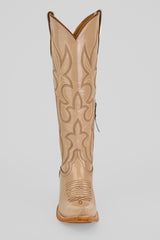Allison Cream - Tall Shaft - Snip Toe