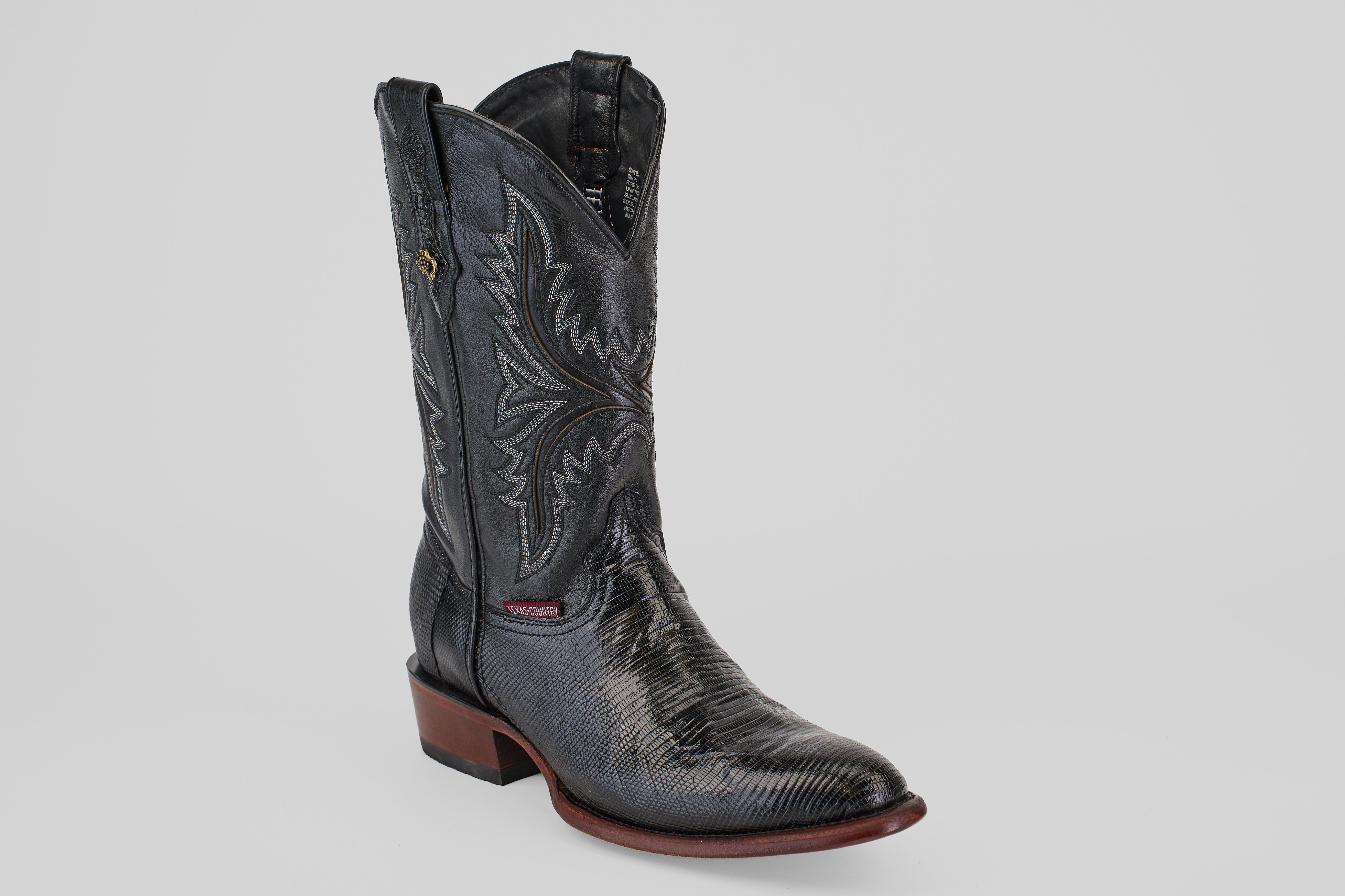 洋楽 Kommando Skin BOOTBOYS Blaze Black Exotic Lizard Cowboy Boots – Round Toe | Gomez Western