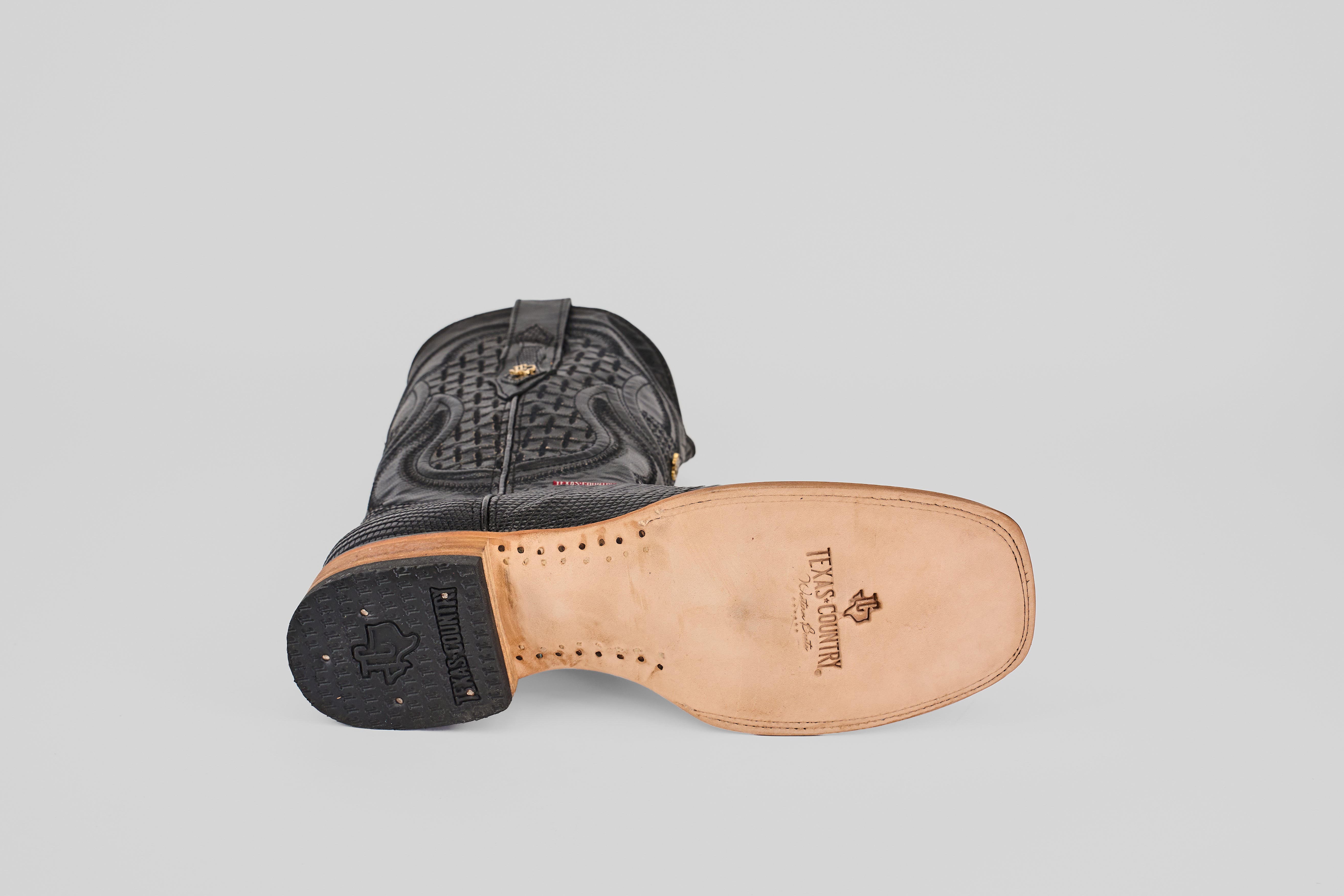 Blaze Black Exotic Lizard Cowboy Boots – Square Toe | Gomez
