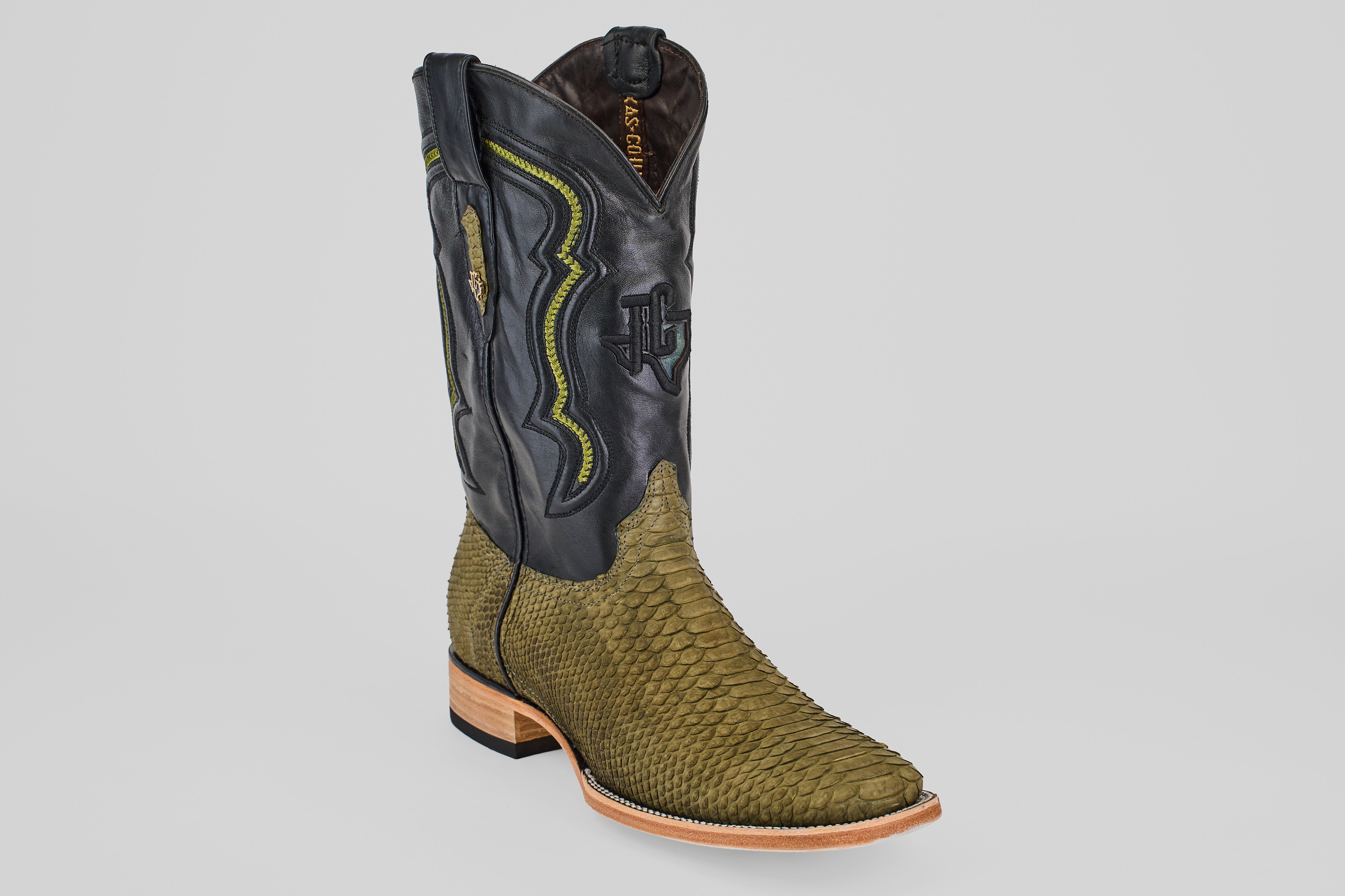 【未使用】 JOSEPH PYTHON POINTED パイソンレザーパンプス Tanner Python Boots- Green Jungle - Square Toe (PN30) – Gomez