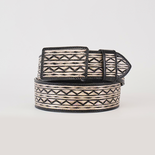 Artisanal Handmade Silver Belt ZigZag