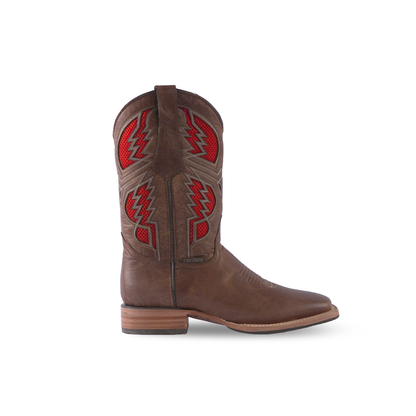 Texas Country Western Boot Cater Tabaco Square Toe E586