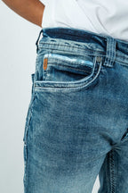 Rough Spur - Men's Boot Cut Light Blue Denim Jeans (RS-017)