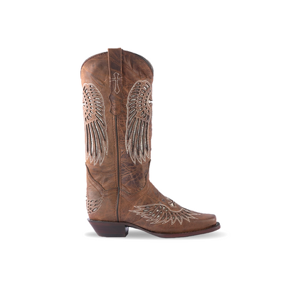 Texas Country Women's Western Boot Cedro Camel Square Toe E324